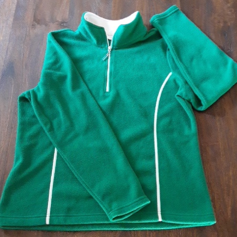 Izod Forest Green Fleece with White Accents